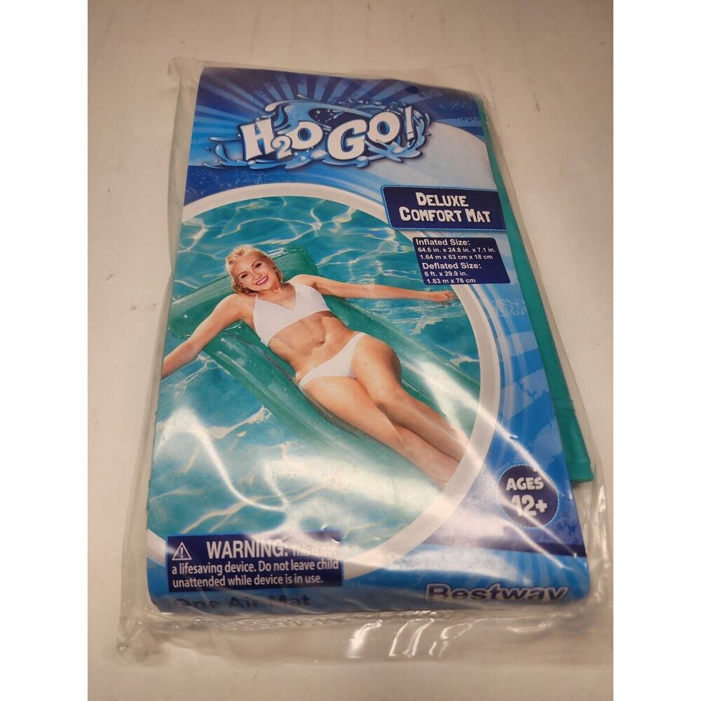 H2O GO Deluxe Comfort Mat (aqua green) float, Ages 12+ Sealed & New
